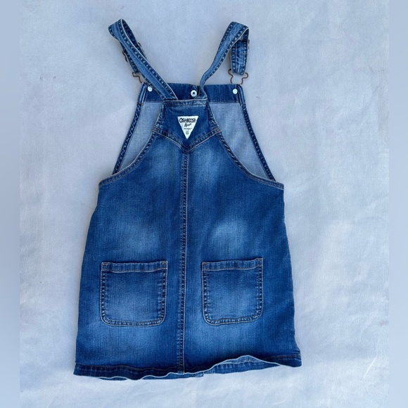 Osh kosh size 7 youth kids denim overall skirt - Picture 2 of 3